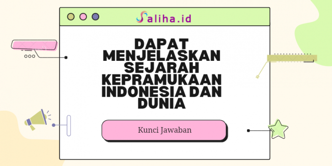 Dapat menjelaskan sejarah kepramukaan indonesia dan dunia