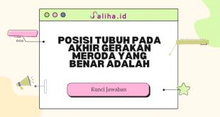 Posisi tubuh pada akhir gerakan meroda yang benar adalah