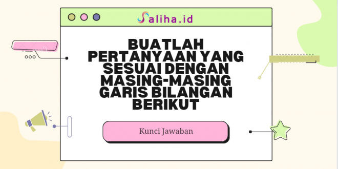 Buatlah pertanyaan yang sesuai dengan masing-masing garis bilangan berikut