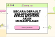 Secara default dalam lembar kerja ms excel akan menampilkan